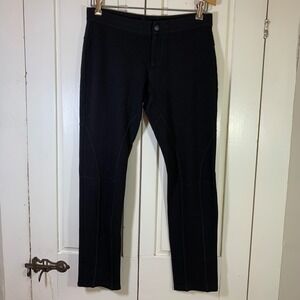 Banana Republic Womens 4 Black Stretch Ponte Knit Equestrian Seam Pants Preppy